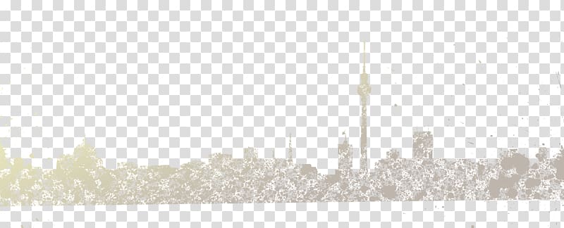 Skyline Tree White Black, Brown Creative City Silhouette transparent background PNG clipart