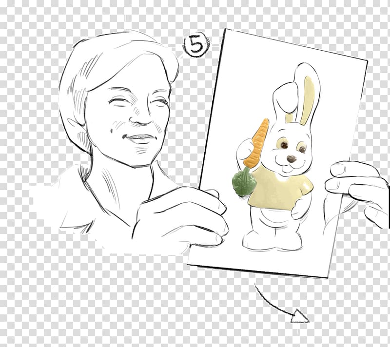 Easter Bunny Illustration Sketch Paper Ear, color plaster molds transparent background PNG clipart