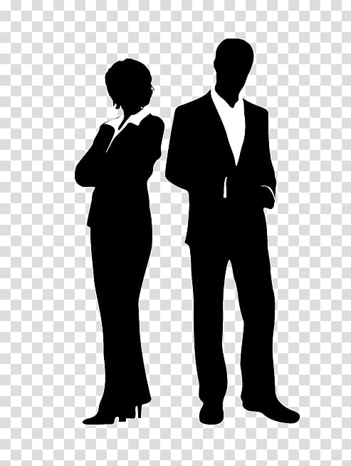 silhouette of two person illustration, Investment Charles Schwab Corporation 401(k) Retirement Investor, Business men and women transparent background PNG clipart