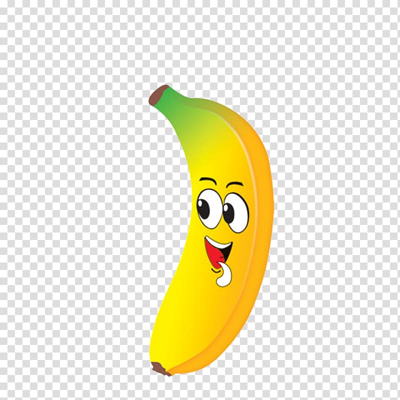 Banana Cartoon Fruit, banana transparent background PNG clipart