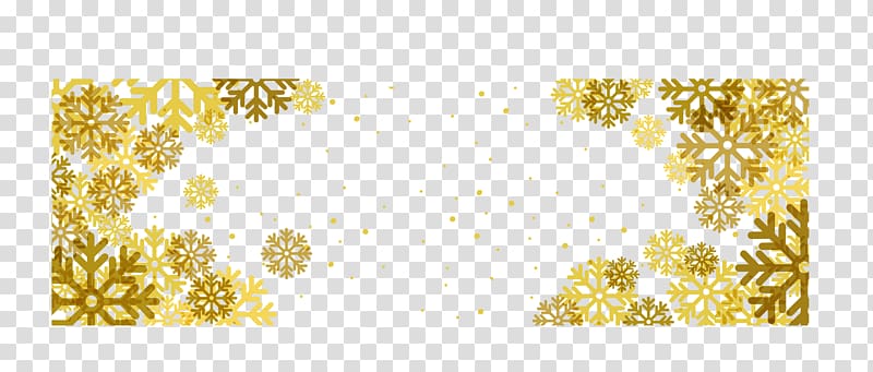 Snowflake Euclidean , golden snowflakes decorative material transparent background PNG clipart
