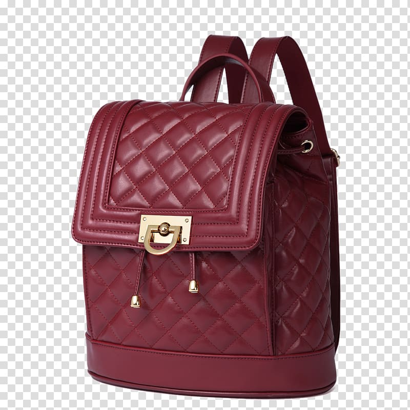 Burgundy wine Handbag Red, Burgundy leather backpack transparent background PNG clipart