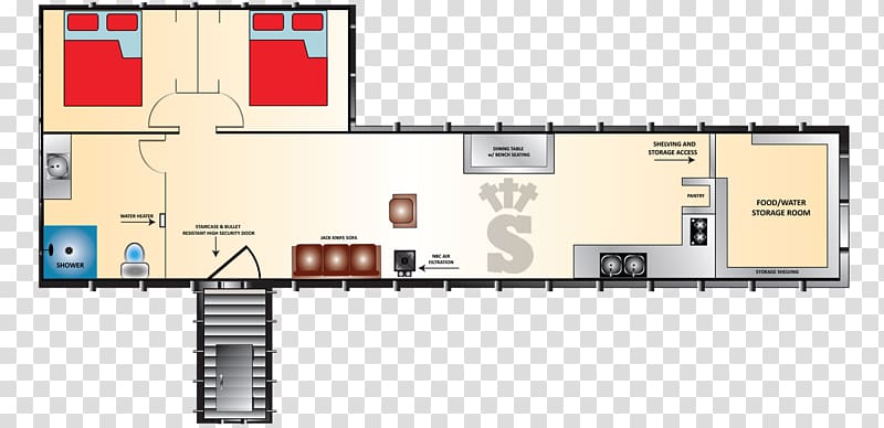 Floor plan Bunker Room House Storm cellar, house transparent background PNG clipart