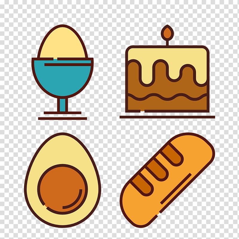 Gyeran-ppang Fast food Bread Icon, Cartoon Birthday Cake Egg Bread transparent background PNG clipart
