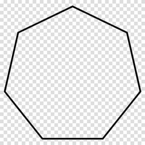 white heptagonal illustration, Heptagon transparent background PNG clipart