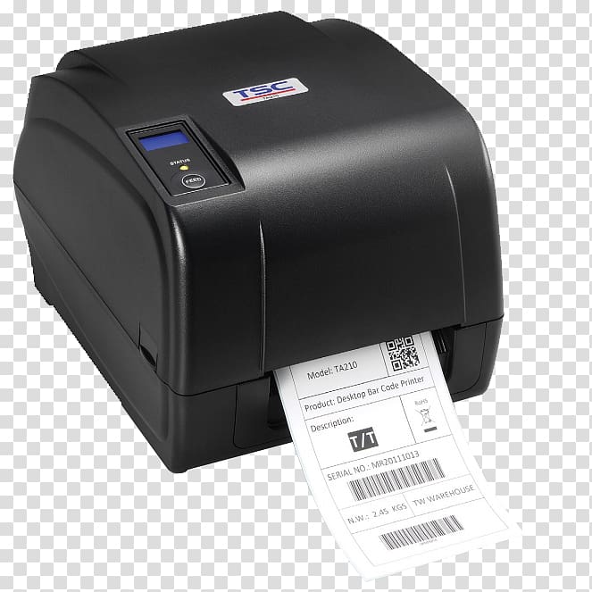 Barcode printer Label printer Thermal-transfer printing Thermal printing, printer transparent background PNG clipart