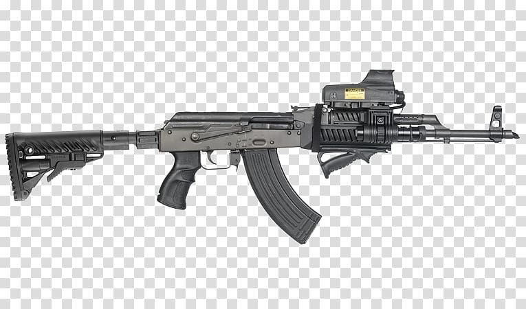 AK-47 Firearm 7.62×39mm Saiga semi-automatic rifle, ak 47 transparent background PNG clipart