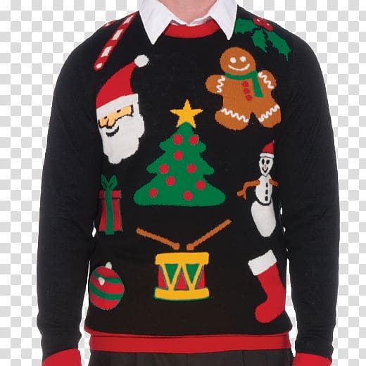 Christmas jumper T-shirt Sweater Clothing, T-shirt transparent background PNG clipart
