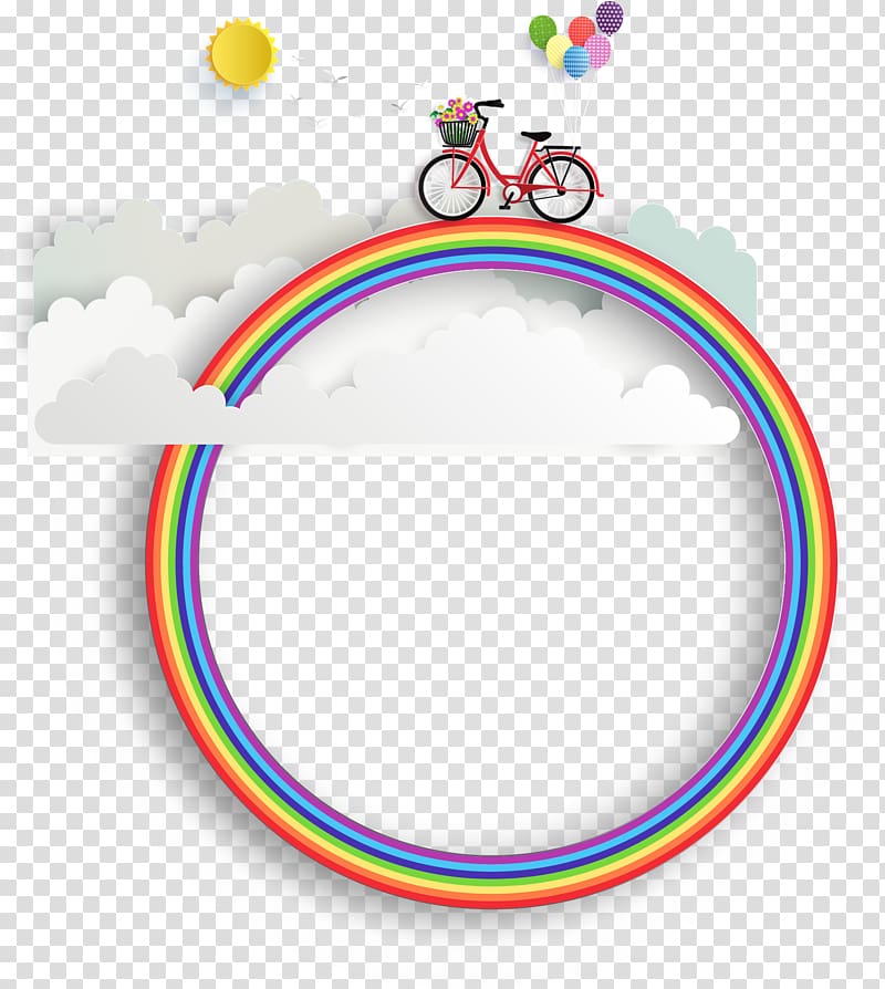 Bicycle Rainbow, rainbow transparent background PNG clipart