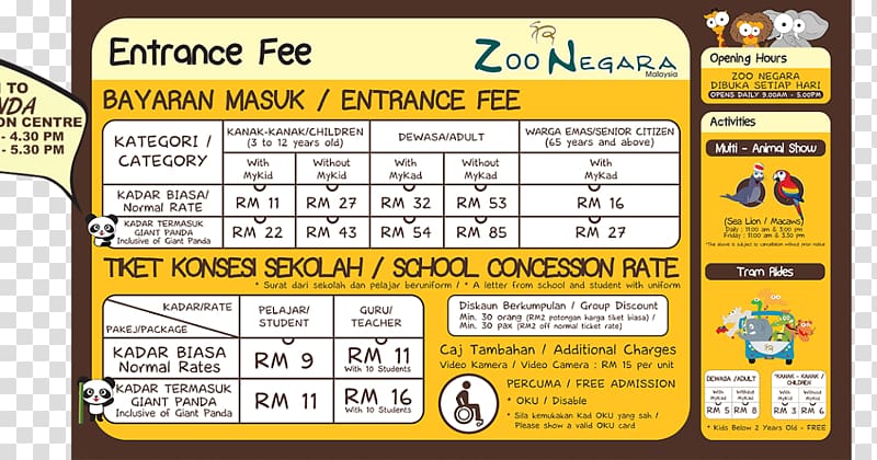 Aquaria KLCC National Zoo of Malaysia Taiping Zoo Ticket, Animal Mall transparent background PNG clipart