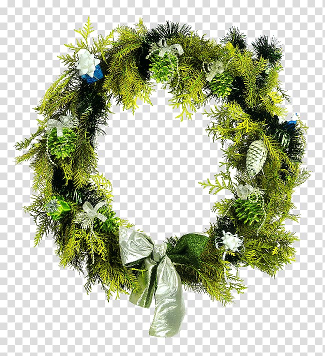 Christmas decoration Wreath .xchng, Green garland transparent background PNG clipart
