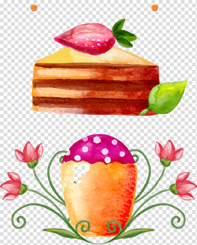 Torte Strawberry Cupcake Cuban pastry, Strawberry Cheese Cupcakes flowers transparent background PNG clipart