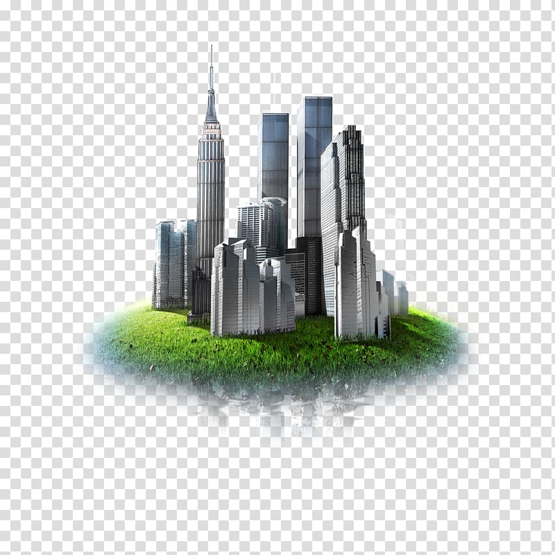 Earth Creativity, Free island city to pull material transparent background PNG clipart