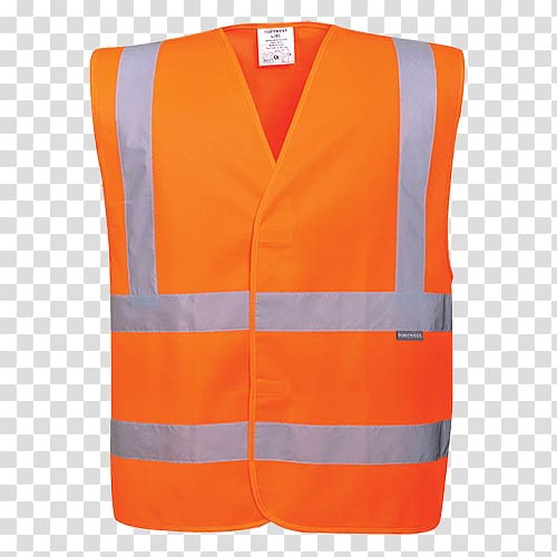Armilla reflectora High-visibility clothing Workwear ISO 20471 Portwest, safety vest transparent background PNG clipart