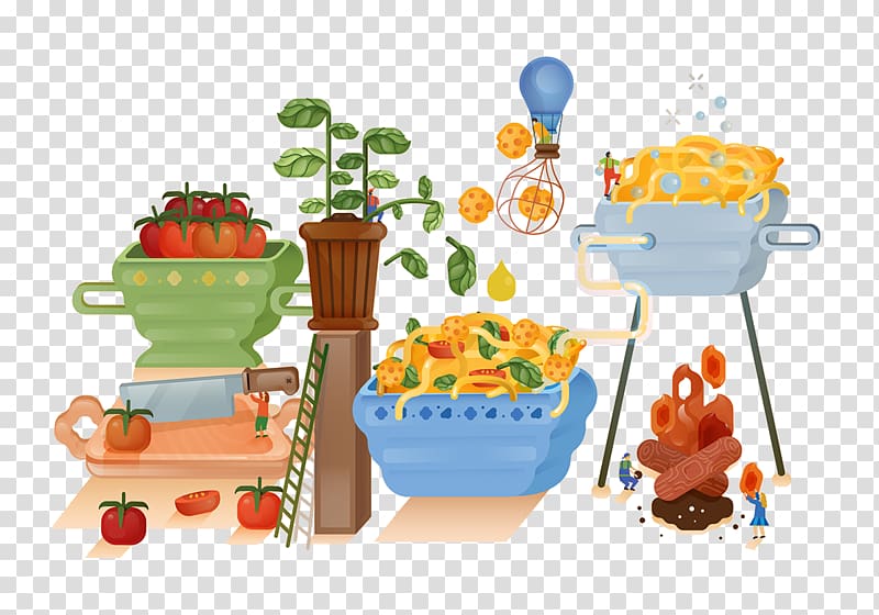 Cuisine Tomato Cooking Cartoon, Tomato cooking machine transparent background PNG clipart