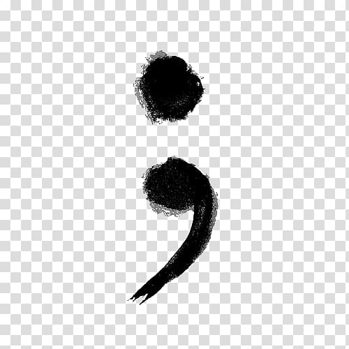 World Suicide Prevention Day Project Semicolon Self-harm and Suicide, semicolon transparent background PNG clipart