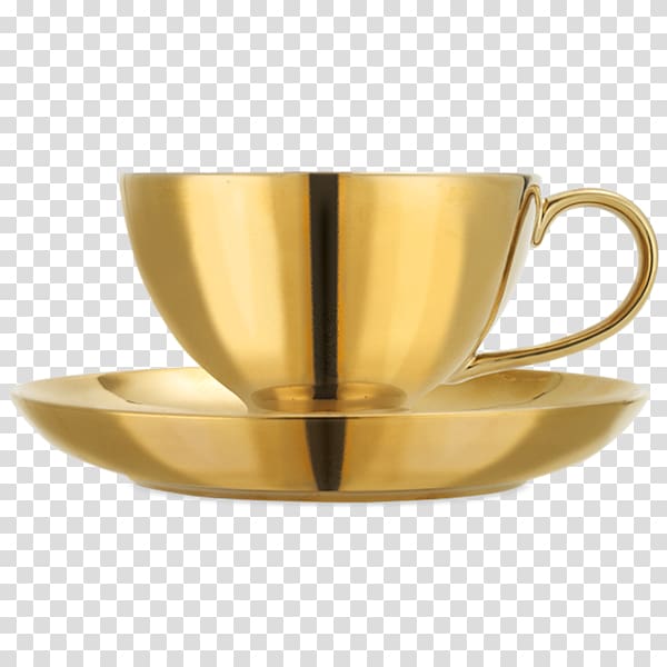 Teacup Coffee cup, Gold cups transparent background PNG clipart
