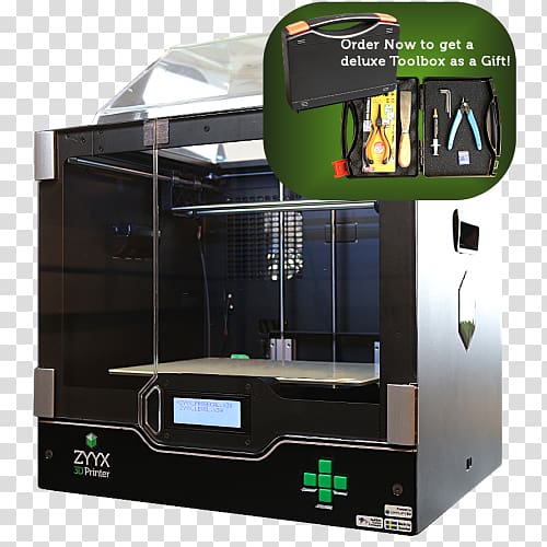 ZYYX 3D printing Printer MakerBot, printer transparent background PNG clipart