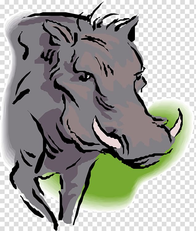 Common warthog Wild boar Mane , Warthog transparent background PNG clipart