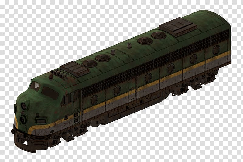 Train Fallout: New Vegas Fallout 4 Rail transport Fallout 3, railroad tracks transparent background PNG clipart