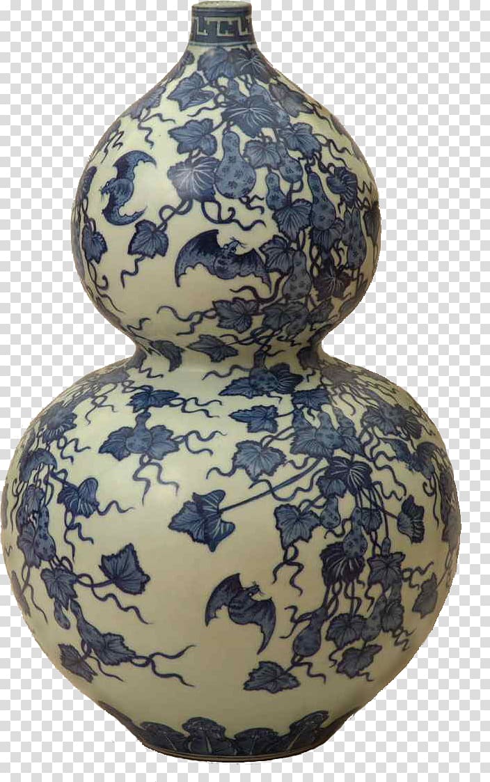 Vase Blue and white pottery Ceramic Urn, cat--chinese transparent background PNG clipart