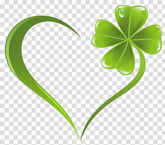 Four-leaf clover Tattoo Heart Shamrock, clover transparent background PNG clipart