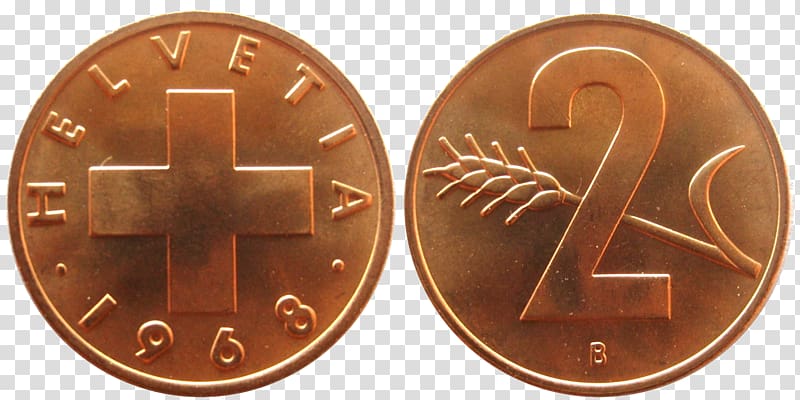 Coin Switzerland Swiss franc Currency A svájci frank pénzérméi, Coin transparent background PNG clipart