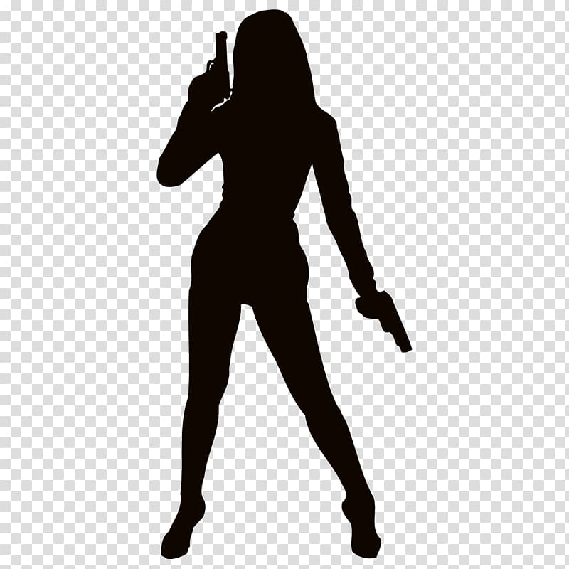 Firearm Woman Weapon Silhouette , Silhouette transparent background PNG clipart