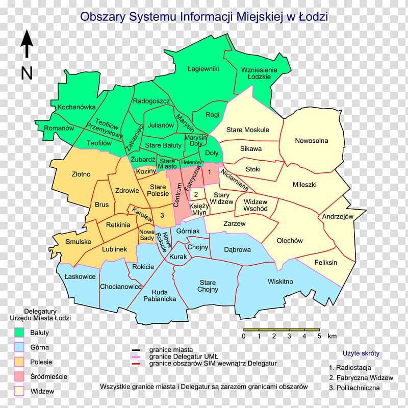 Map Podział administracyjny Łodzi System Informacji Miejskiej w Łodzi City district Żubardź, map transparent background PNG clipart