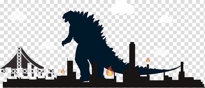 Dinosaur Landslide Icon, Godzilla attacks landslide transparent background PNG clipart