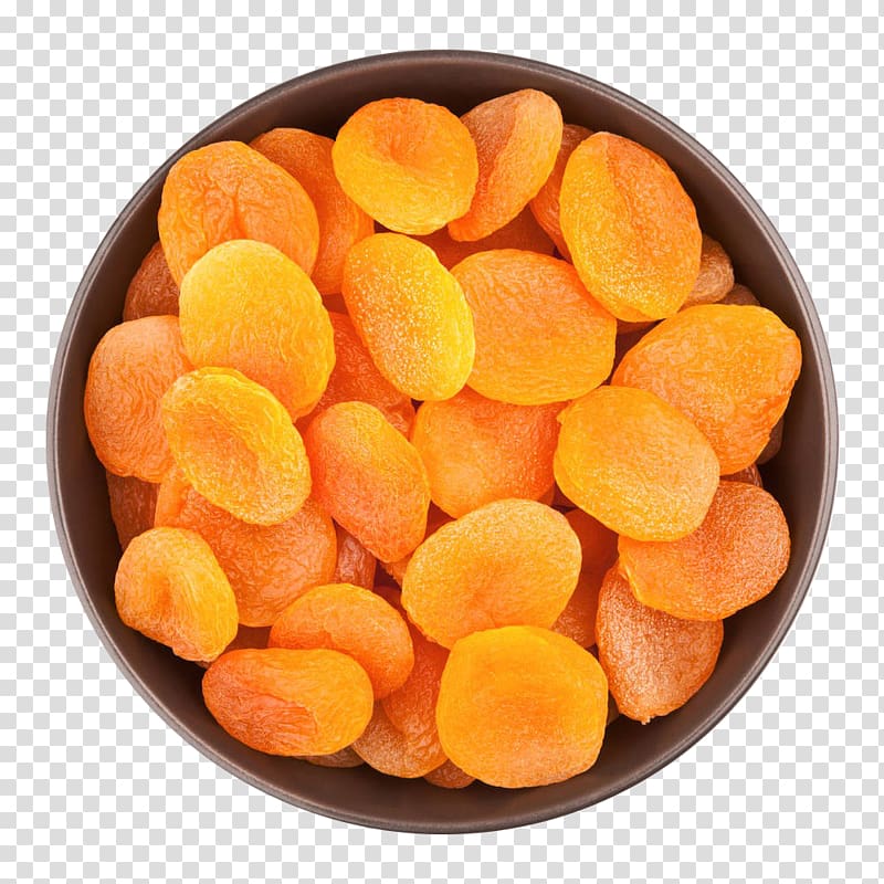 Dried apricot Dried fruit Food Bowl, Yellow apricot dry transparent background PNG clipart
