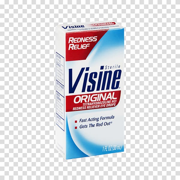 Visine Original Redness Relief Eye Drops & Lubricants Tetryzoline, Eye Drop transparent background PNG clipart