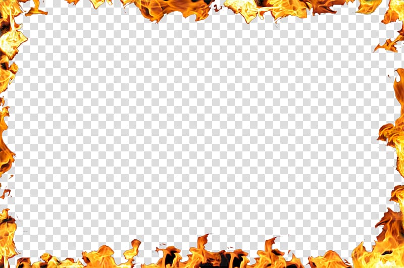 yellow flame border , Flame Fire , Flame Border transparent background PNG clipart