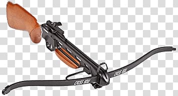 black and brown steel bow, Draw Rifle Crossbow transparent background PNG clipart
