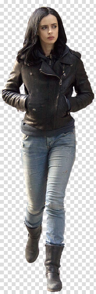 Krysten Ritter Jessica Jones Female Leather jacket Character, jessica jones transparent background PNG clipart
