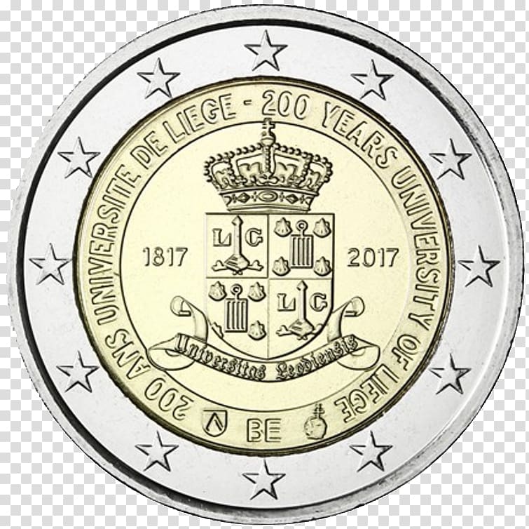 Belgium 2 euro commemorative coins Euro coins 2 euro coin, Coin transparent background PNG clipart