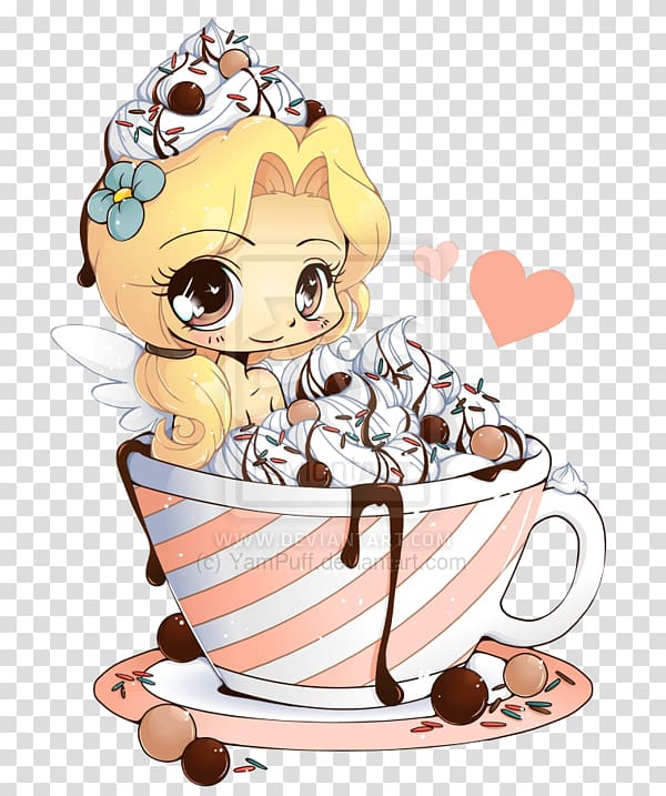 Cute Chibi Butter On Pancakes with Syrup Anime Art