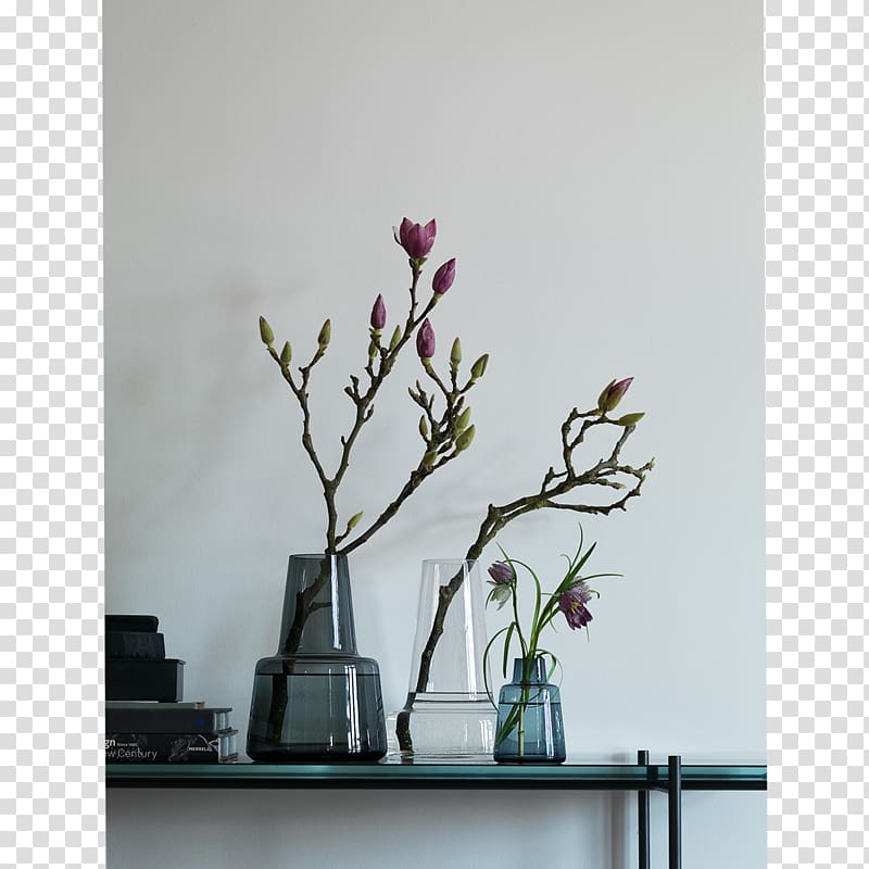 Holmegaard Glass Factory Vase Flora Flower, long stem transparent background PNG clipart