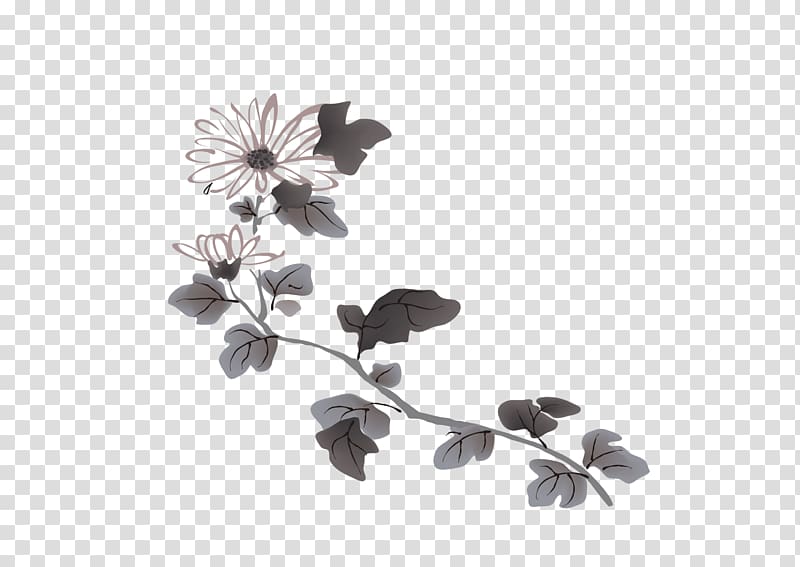 Four Gentlemen Bamboo Plum blossom Chrysanthemum, Chrysanthemum painting transparent background PNG clipart