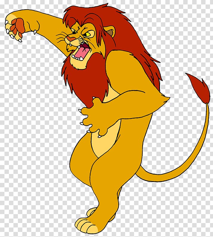 Lion Simba Scar Mufasa , Of Cartoons Fighting transparent background ...