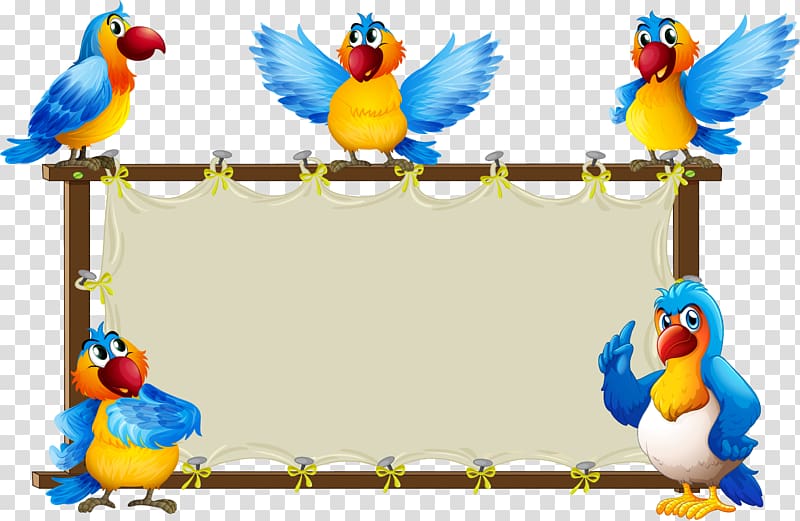 Macaw , Blue parrot signboard transparent background PNG clipart
