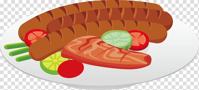 Hot dog European cuisine Sausage Beefsteak, Western Bacon transparent background PNG clipart