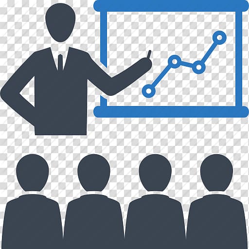 teacher with chart on board infront of students , Computer Icons Meeting, Meeting Icon transparent background PNG clipart