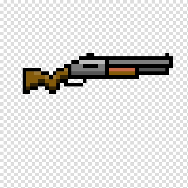 Minecraft Pixel art Firearm Weapon, gunshot transparent background PNG clipart
