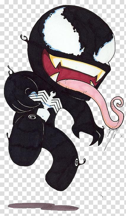 Marvel Venom, Spider-Man Eddie Brock Venom Fan art, Big tongue devil transparent background PNG clipart