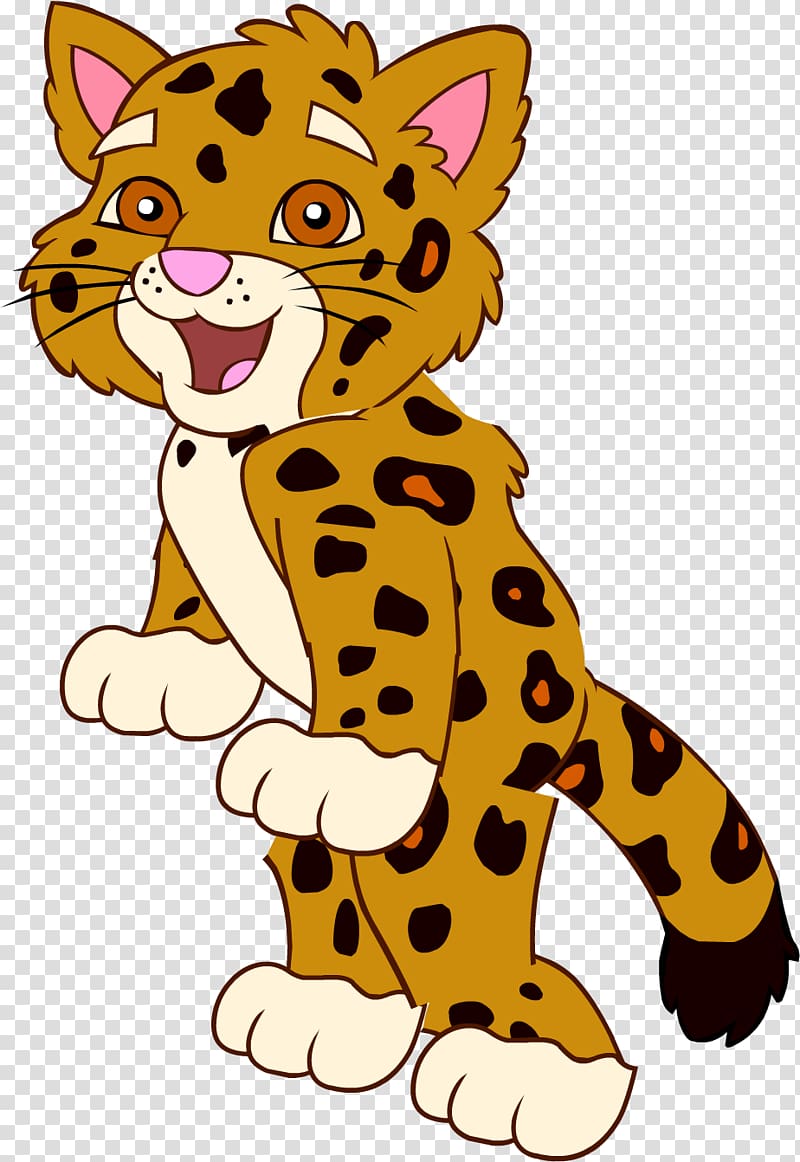 Sumatran tiger Cat Cartoon , leopard transparent background PNG clipart