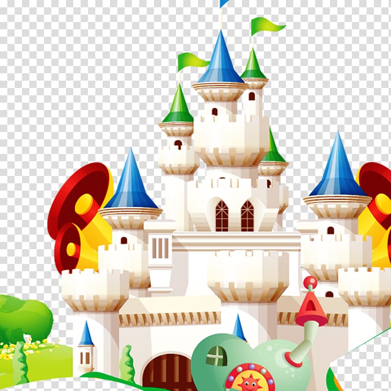 Cartoon Castle Illustration, Cartoon Castle transparent background PNG clipart