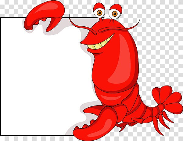 Lobster Cartoon Illustration, Notice lobster tail transparent background PNG clipart