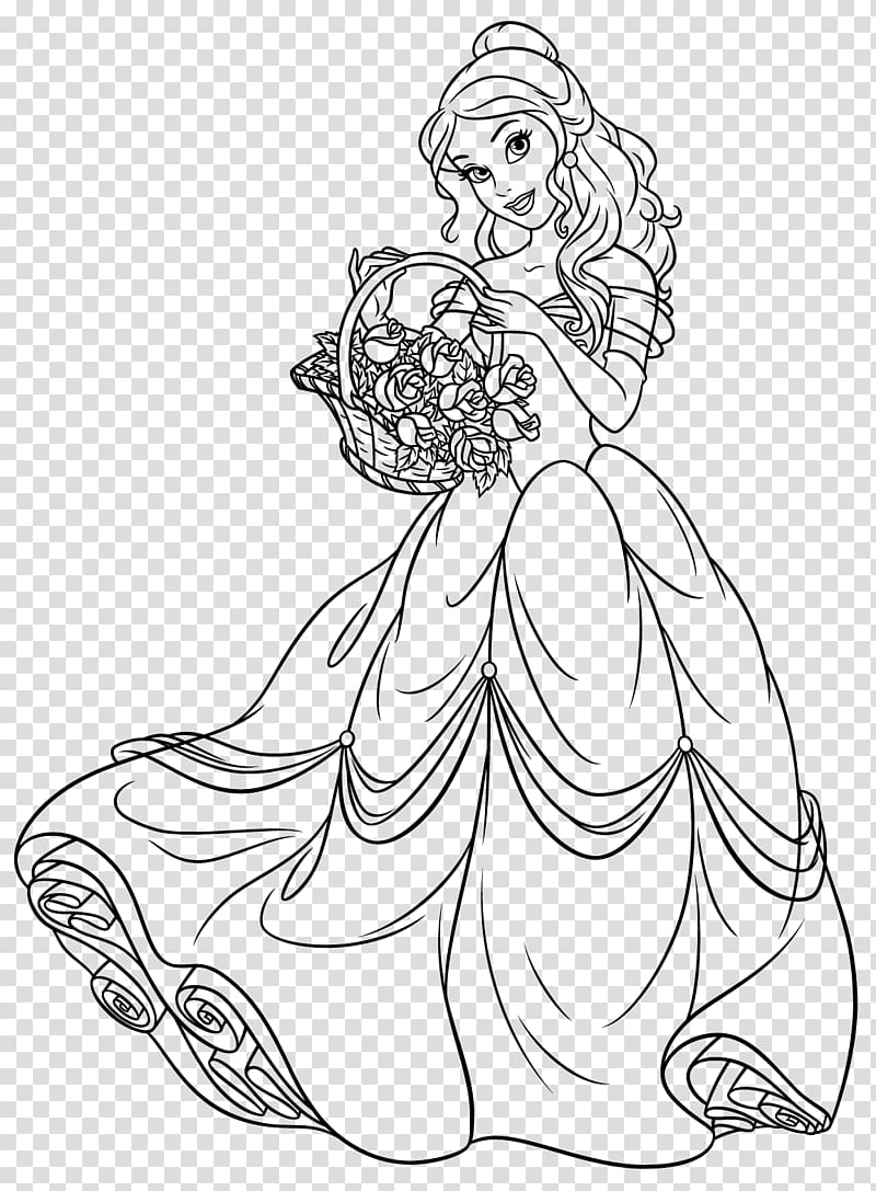 Belle Beauty and the Beast Princess Jasmine Anna, others transparent background PNG clipart