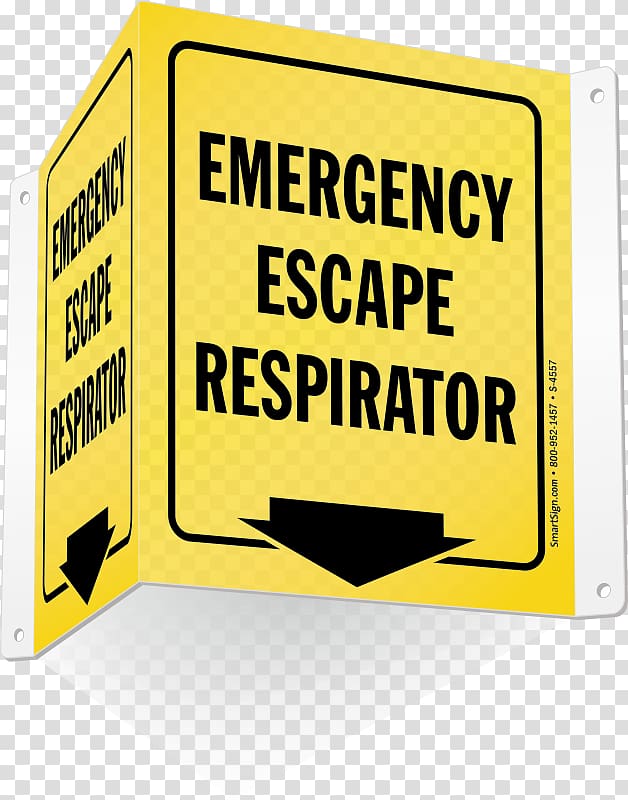 Escape respirator Sign Brand Logo, arrow label transparent background PNG clipart
